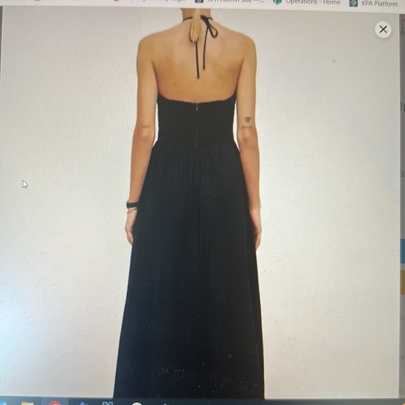Reformation Stassie Halter Neck Midi Dress, Size 4 - Picture 3 of 5